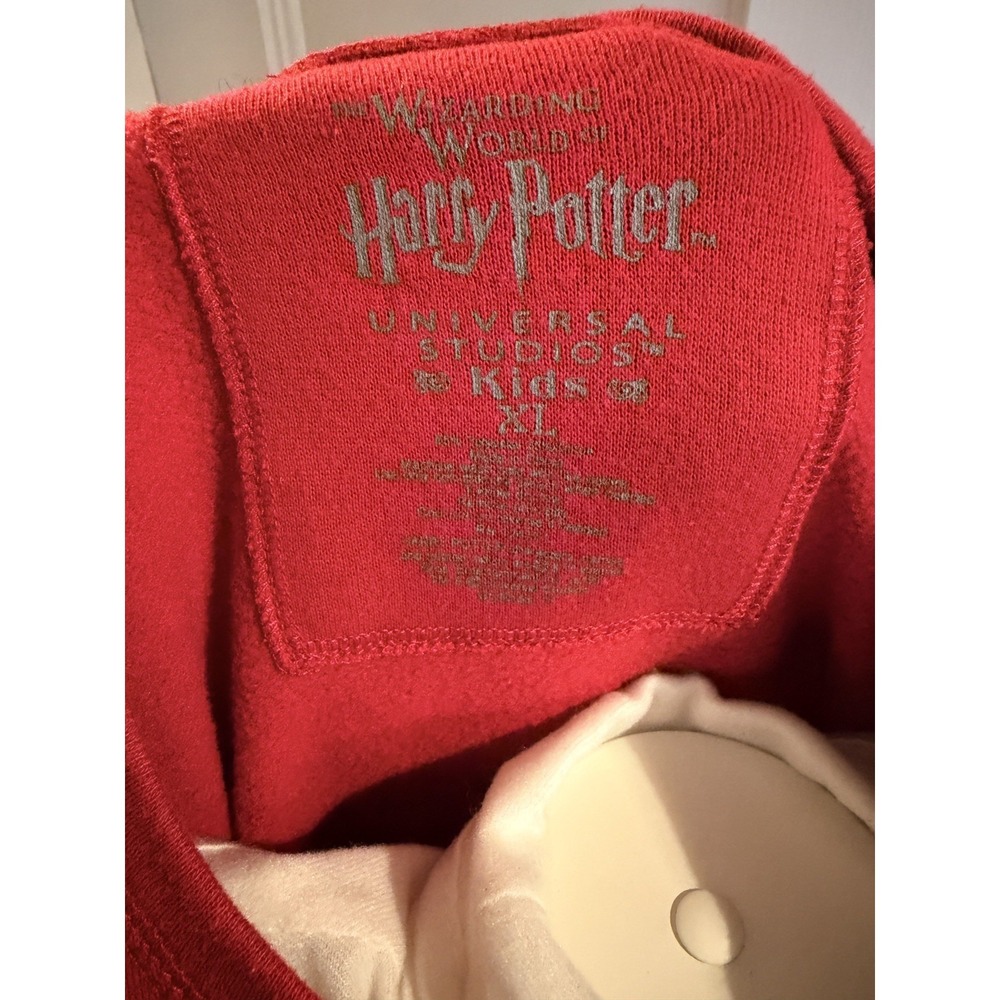 Harry Potter Gryffindor Kids XL Raglan Sweatshirt Red Gray Universal Studios - Picture 5 of 5